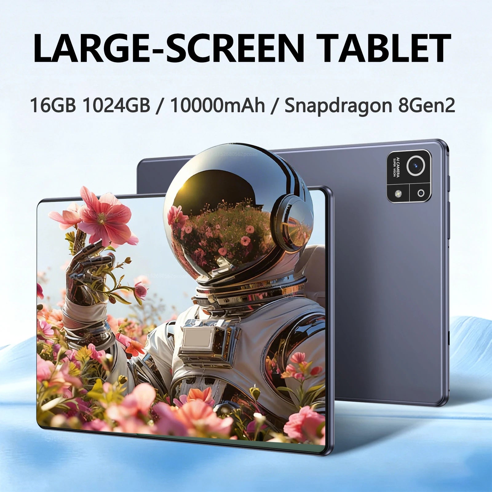 Tablette Android 13 - 10.1" Full HD, 16GB RAM + 1TB Stockage, WiFi 5G, GPS