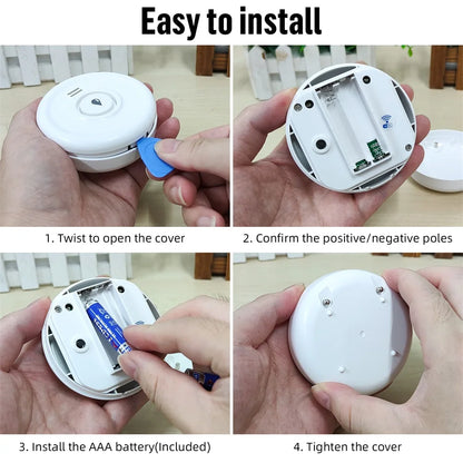 Détecteur de Fuite d'Eau WiFi Fuers – Alarme 100dB, Alerte Smartphone, Compatible Tuya/Smart Life