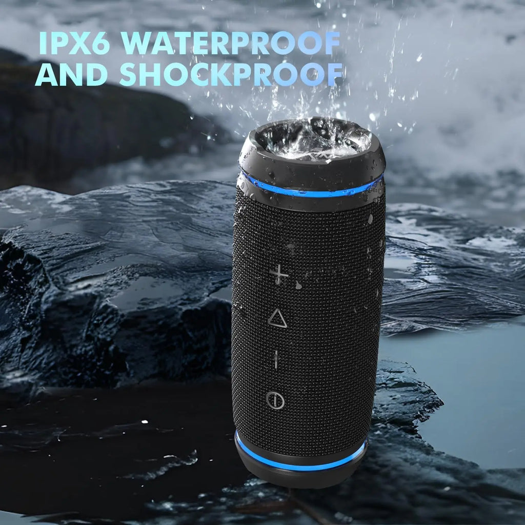 Enceinte Bluetooth W-KING BT226 36W - Son 360° Hi-Fi, IPX6 Waterproof, 24H Autonomie