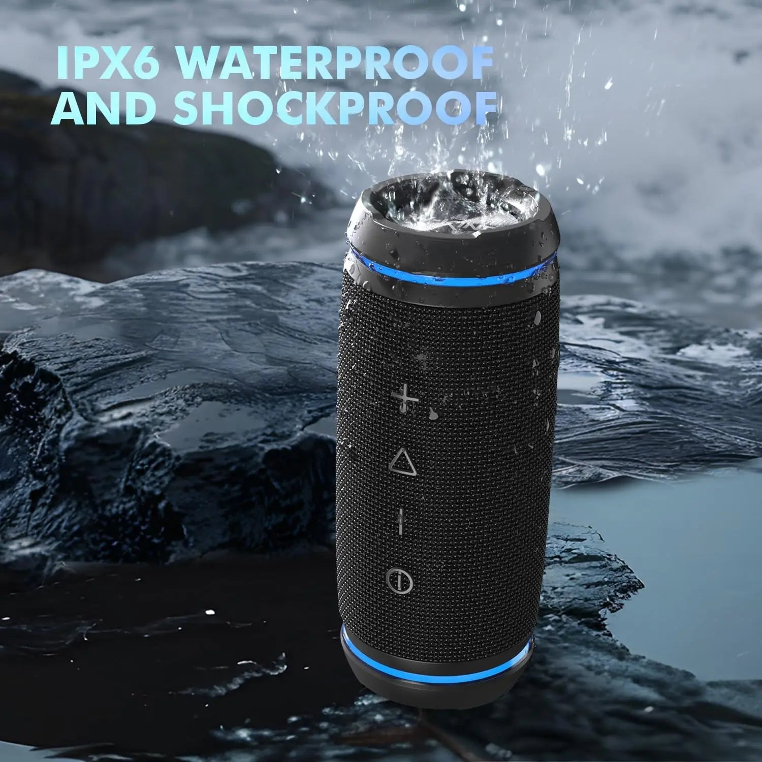 Enceinte Bluetooth W-KING BT226 36W - Son 360° Hi-Fi, IPX6 Waterproof, 24H Autonomie