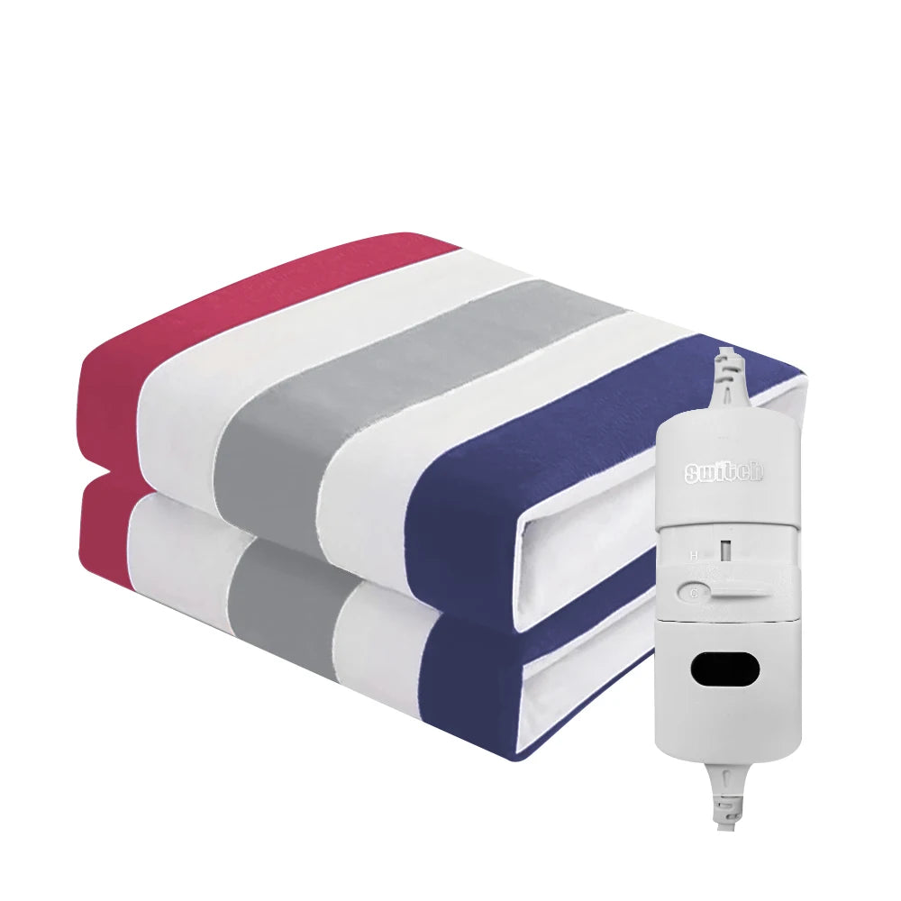 Couverture Chauffante Électrique Thermostat Automatique Double 120x150cm 220V Plaid Chauffant