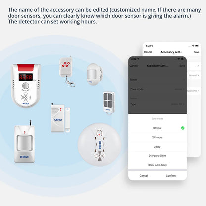 Sirène d'Alarme WiFi KERUI 110dB – Compatible Tuya, Alexa & Google Home, Détecteur de Mouvement