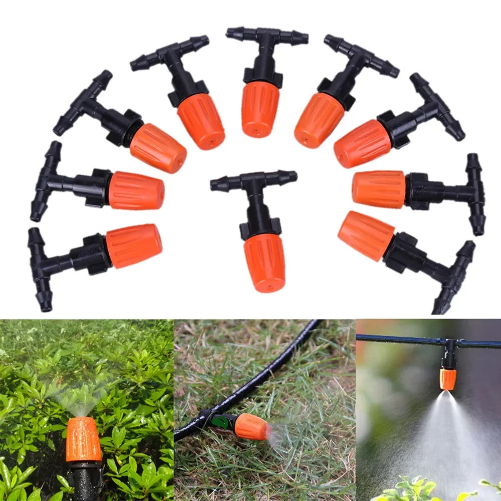 Kit de Brumisation et Irrigation par Aspersion – Tuyau PE 4/7mm, 5m à 20m, Arrosage Automatique Jardin