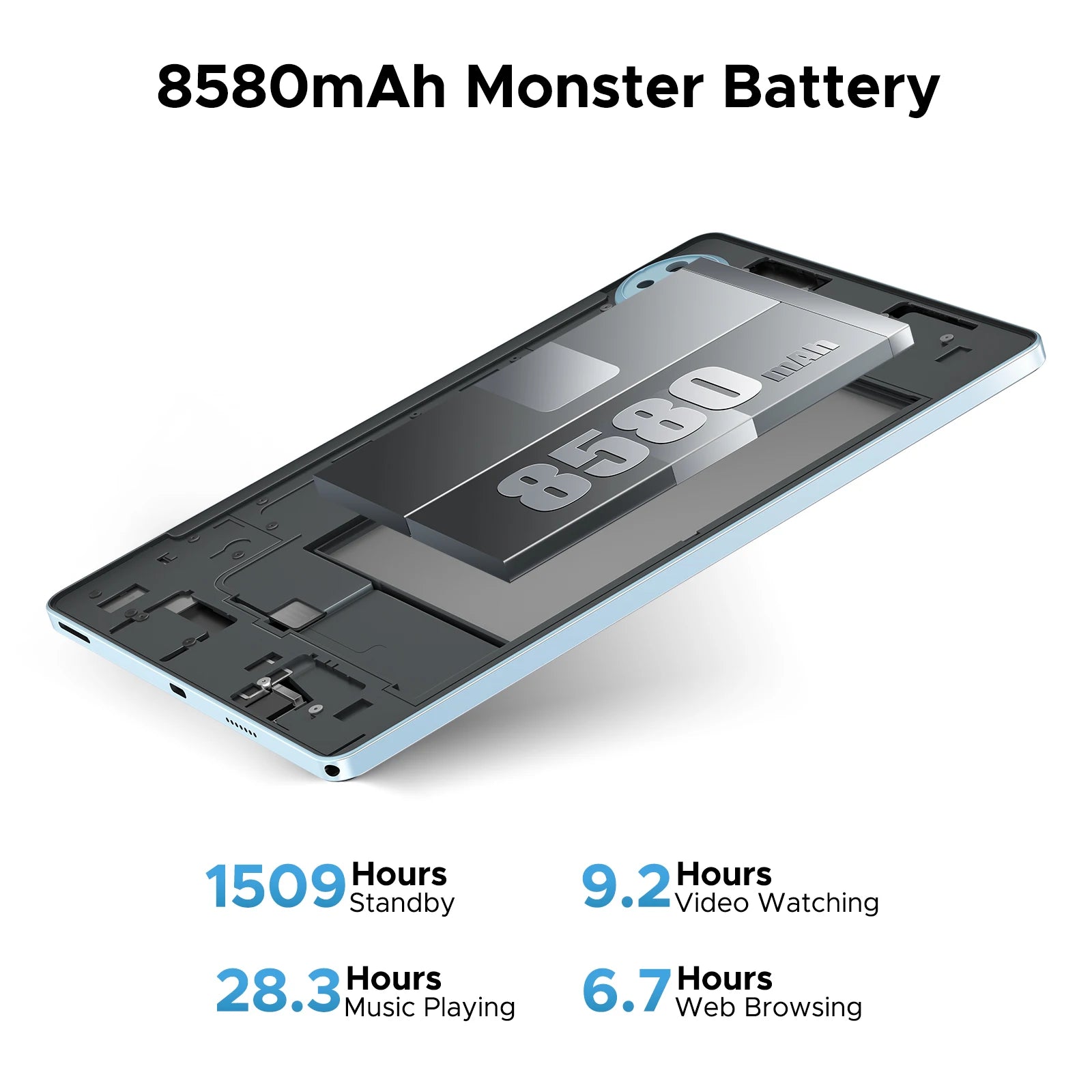 Tablette DOOGEE U11 11" Android 16 - 4GB+128GB - Écran 90Hz - Double Haut-Parleur - 8580mAh