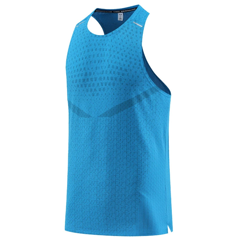 Men Gym Vest Quick-Drying Mesh Breathable Summer Cool Beach Travel Undershirt Basketball Training Fashion Running Tanks