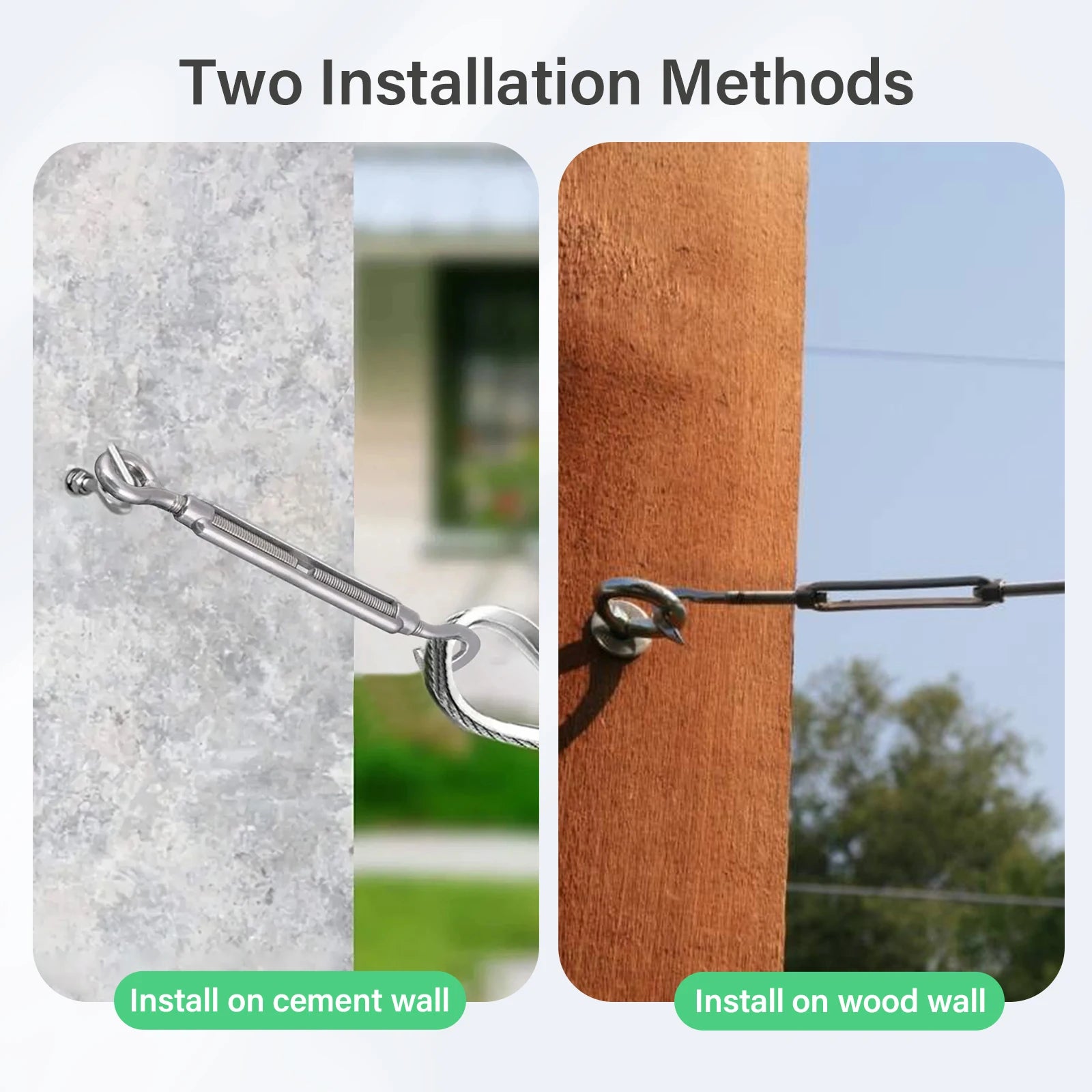 Kit Câble Acier Inoxydable 30M Ø 3mm - 304 Inox - Tendeur Crochets - Jardin Pergola Clôture