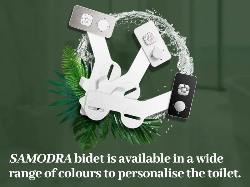 Douchette WC Bidet Ultra-Fine - Accessoire Toilette Non-Électrique Double Buse