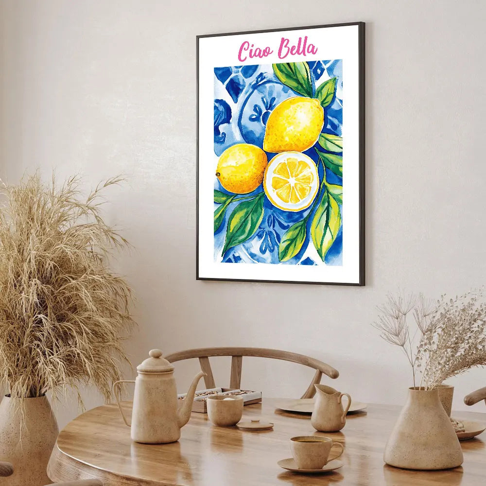 Affiche Capri Citrons La Dolce Vita
