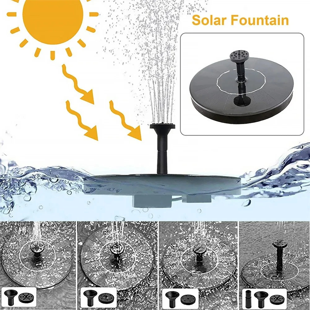 Fontaine Solaire Flottante 13/16/18cm – Pompe pour Bassin, Bain d'Oiseaux & Jardin