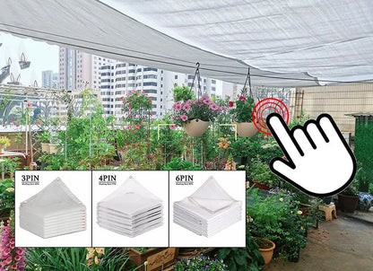 Filet d'Ombrage HDPE Noir 4/6/12PIN – Pare-Soleil Anti-UV 50~90% | Jardin, Serre, Pergola
