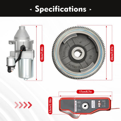Kit Démarrage Électrique – Volant Moteur + Démarreur + Boîtier Clé pour Honda GX160 GX200 GX340 GX390