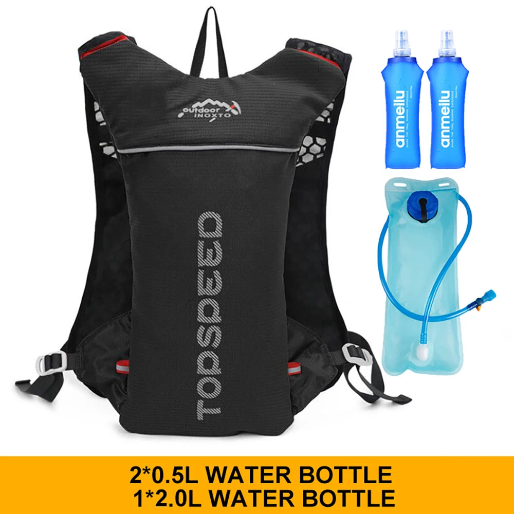 Sac à dos ultraléger 5L pour la course en pleine nature, gilet d'hydratation pour le jogging, respirant, idéal pour le marathon, le vélo et le fitness. 