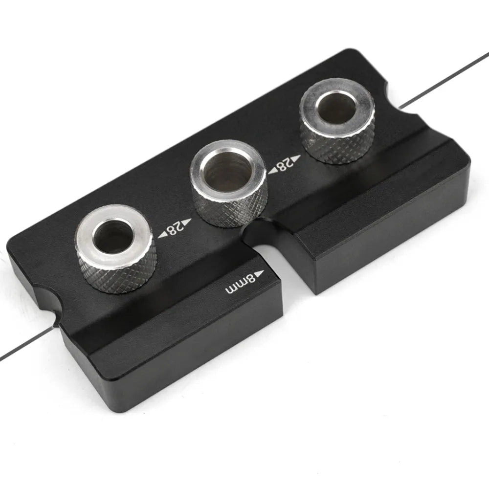 Kit Gabarit Perçage Menuiserie 3-en-1 - Guide Tourillons Aluminium Ajustable