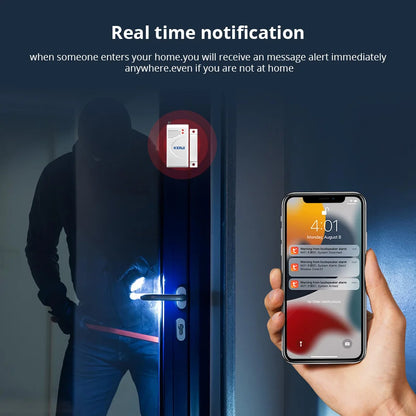 Sirène d'Alarme WiFi KERUI 110dB – Compatible Tuya, Alexa & Google Home, Détecteur de Mouvement