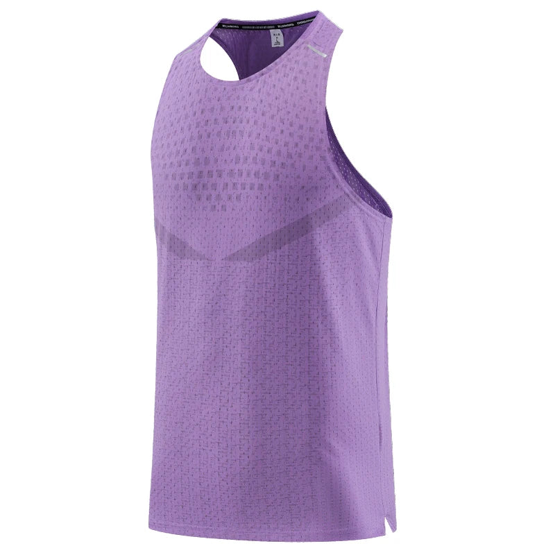 Men Gym Vest Quick-Drying Mesh Breathable Summer Cool Beach Travel Undershirt Basketball Training Fashion Running Tanks