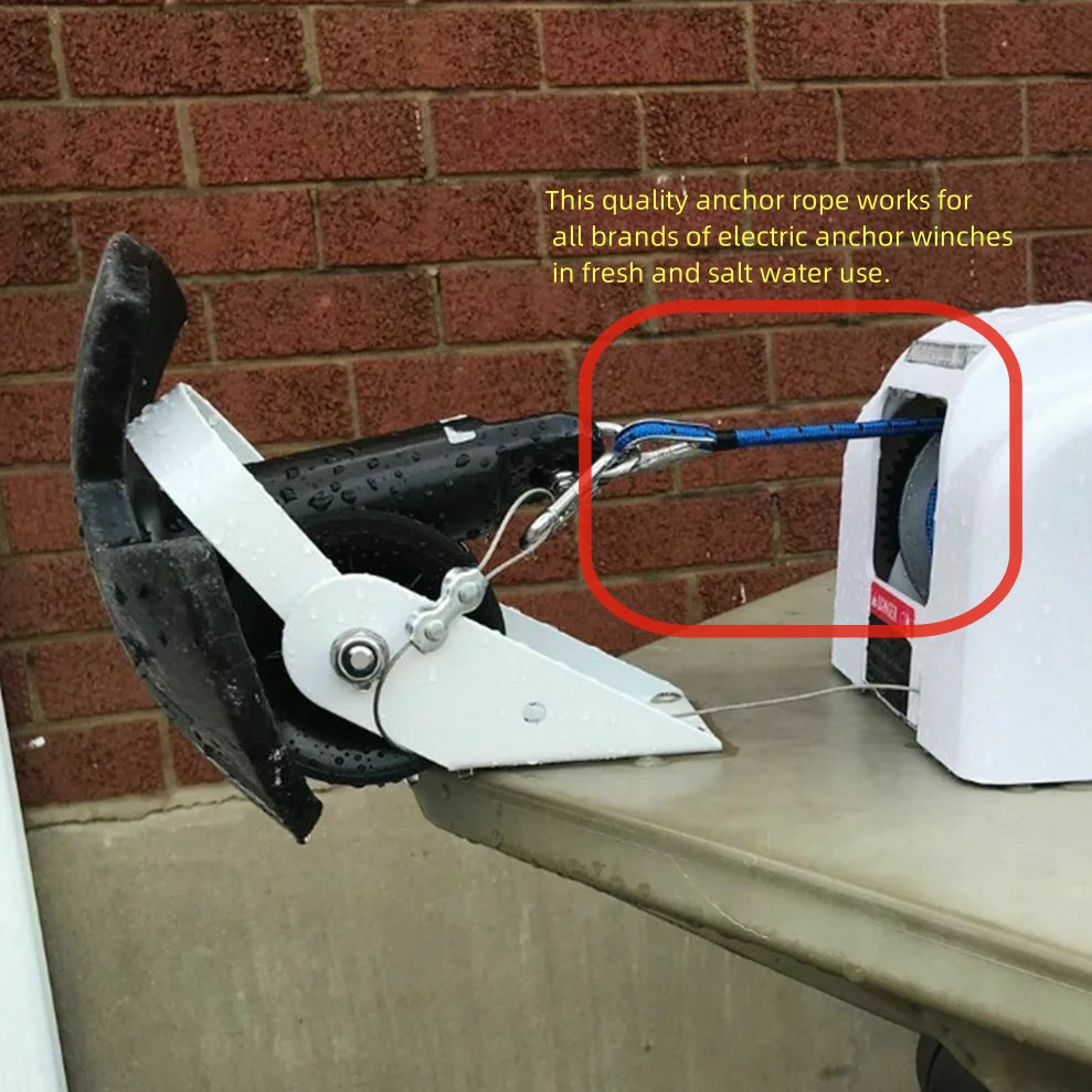 Corde d'Ancre Marine Premium 30m x 5mm en Nylon - Treuil Électrique Bateau 350kg