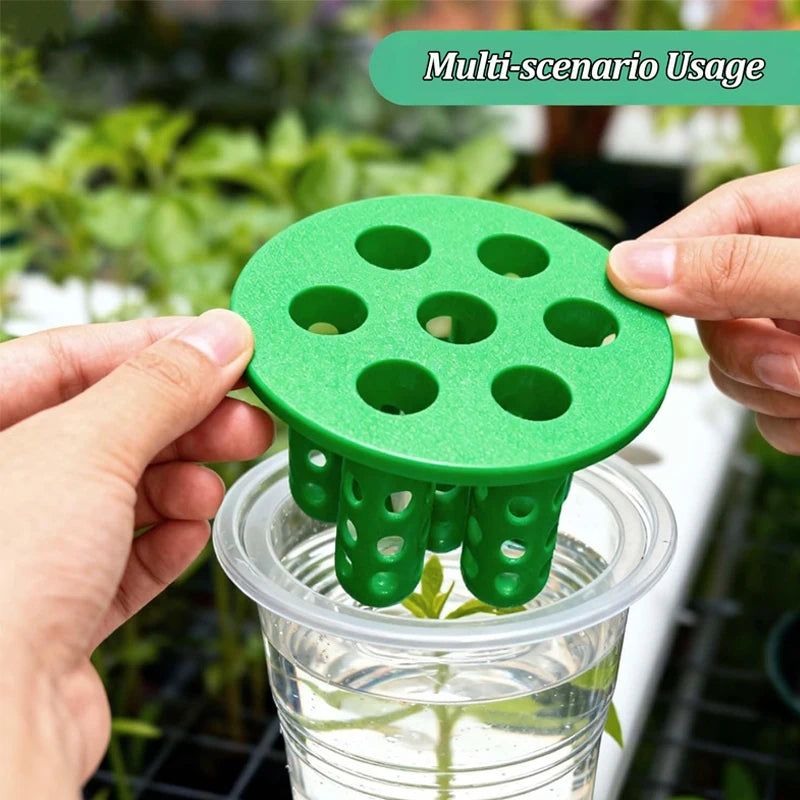 Plateau de Semis Hydroponique 7 Trous – Pot Nursery PLA, Ail, Oignons, Fleurs