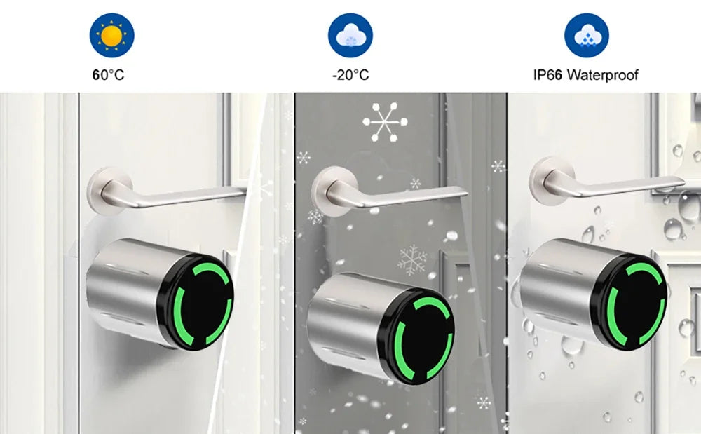 Cylindre Serrure Connectée TTlock - IP67 Étanche, App Bluetooth, Carte RFID/NFC, Anti-Perçage - Tuya Smart