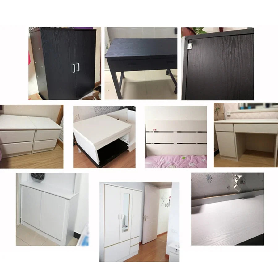 Papier Peint Adhésif Effet Bois - Rouleau PVC Imperméable Autocollant Meuble Cuisine