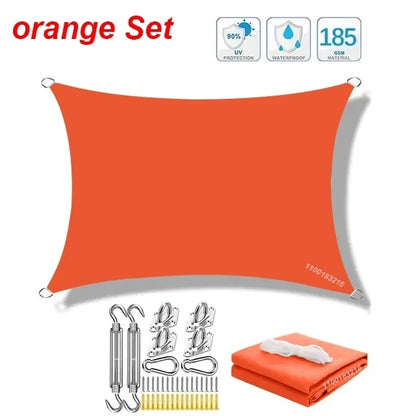 Voile d'Ombrage Rectangulaire Imperméable Oxford 300D – Protection UV 85-98% – Terrasse, Jardin, Piscine, Balcon, Carport – 20 Couleurs & 12 Tailles