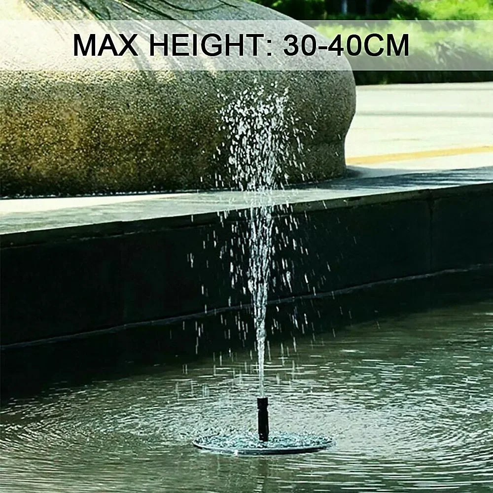 Fontaine Solaire Flottante 13/16/18cm – Pompe pour Bassin, Bain d'Oiseaux & Jardin