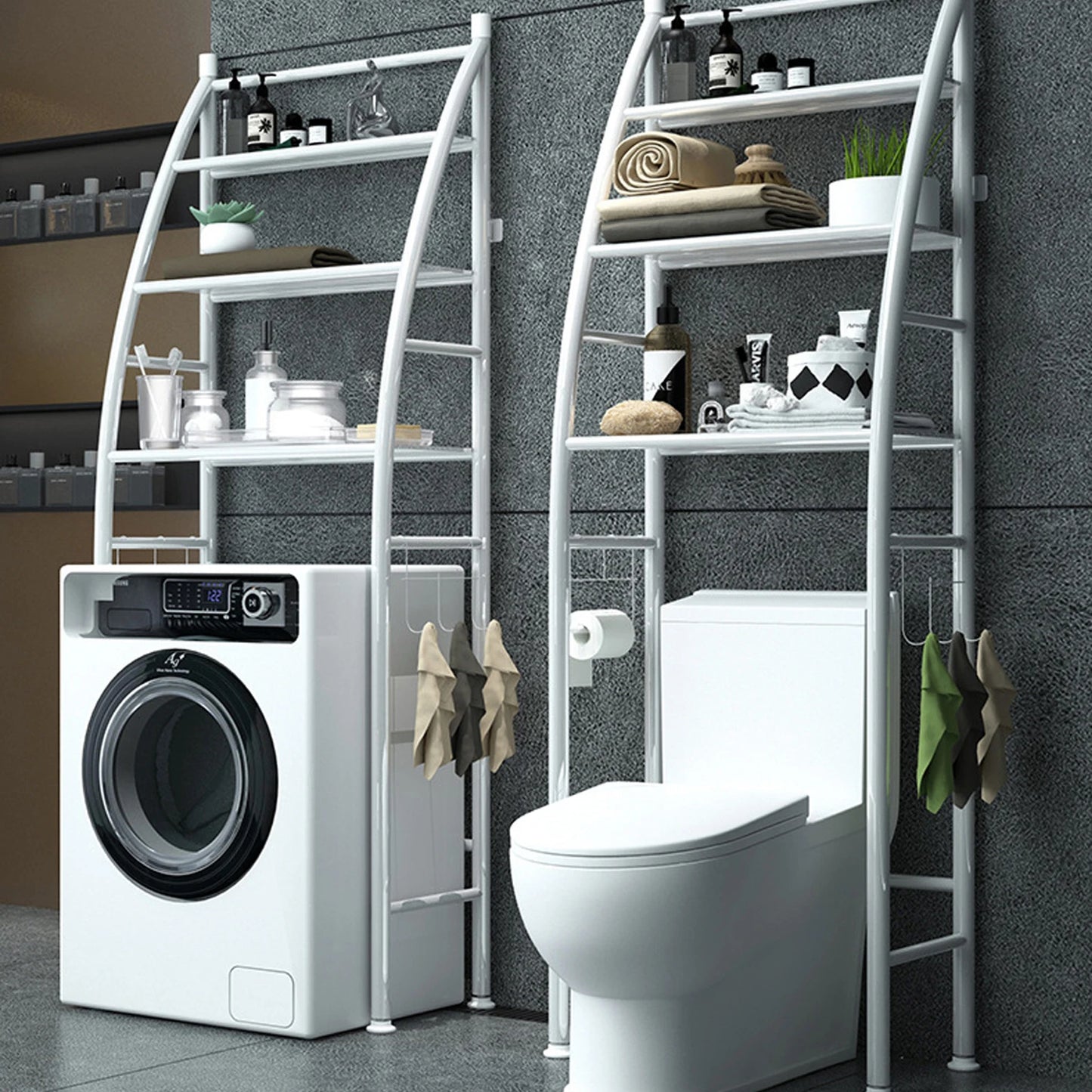 Étagère Salle de Bain 3 Niveaux en Métal