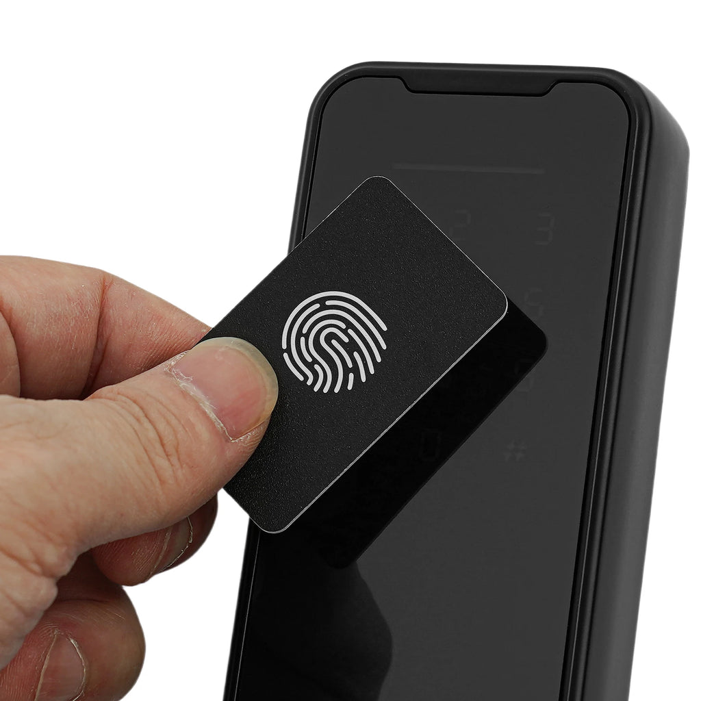 Serrure Intelligente Connectée Tuya – Empreinte, Code, Carte, Clé, App – Aluminium Noir