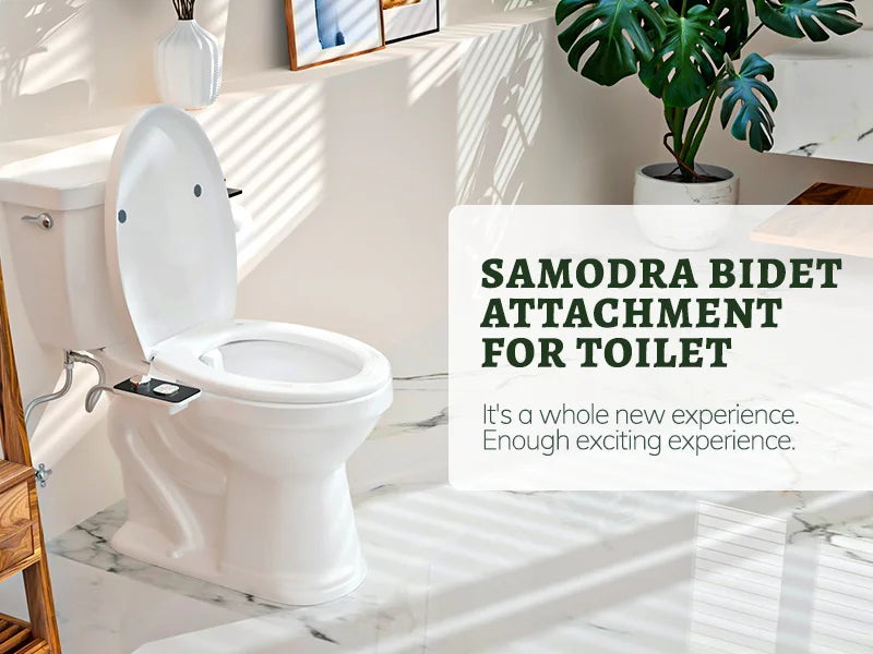 Douchette WC Bidet Ultra-Fine - Accessoire Toilette Non-Électrique Double Buse