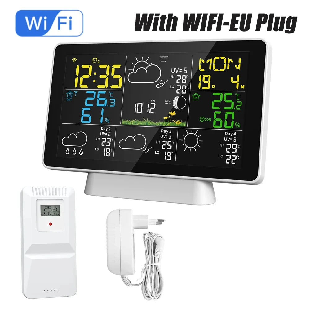 Station Météo Wi-Fi Tuya - Température Humidité Pression Atmosphérique Phase Lunaire