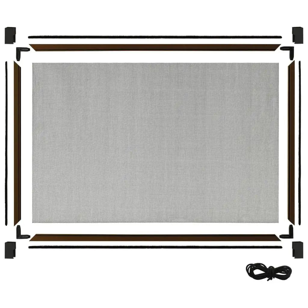 Moustiquaire Extensible pour Fenêtre vidaXL – Cadre Aluminium, (75-143)x50 cm, Sans Perçage