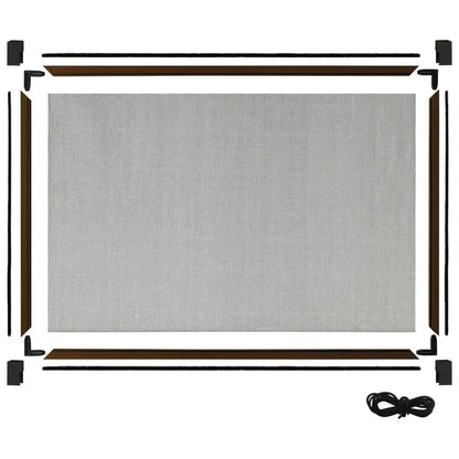 Moustiquaire Extensible pour Fenêtre vidaXL – Cadre Aluminium, (75-143)x50 cm, Sans Perçage
