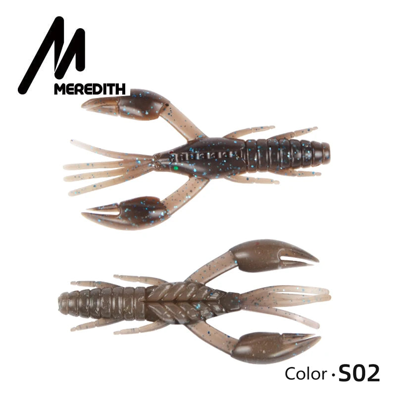 Leurres Écrevisse DoliveCraw 50mm/65mm/80mm - Lot 5 Leurres Souples Silicone Bar Brochet