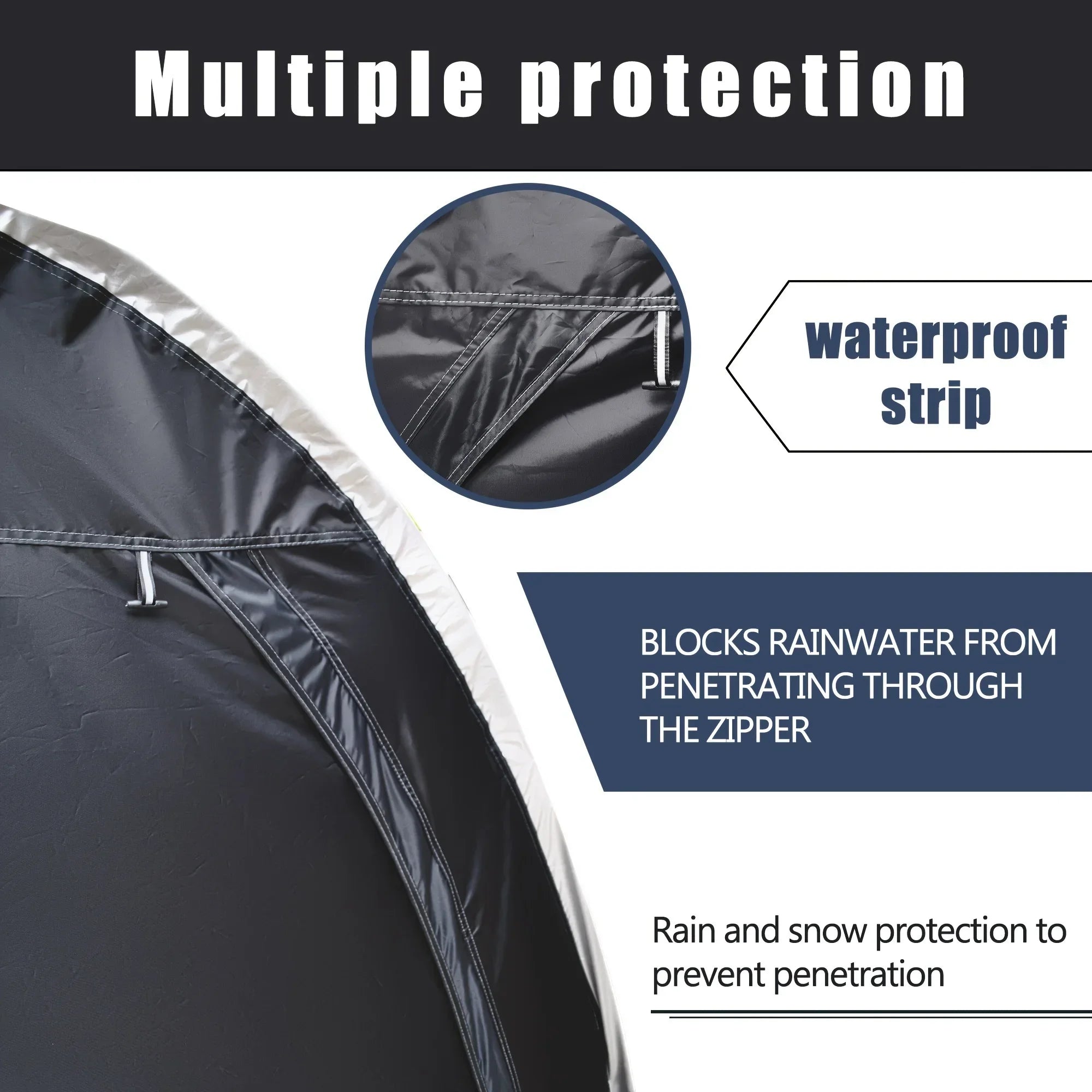 Abri Vélos Imperméable 1-4 Bikes - Garage Portable Pliable 198x81x163cm