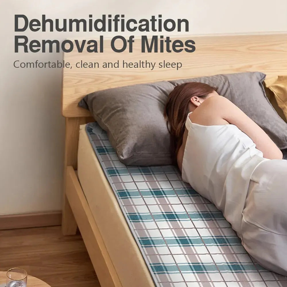 Couverture Chauffante Électrique 150x180cm 220V Thermostat Matelas Chauffant Hiver Corps EU