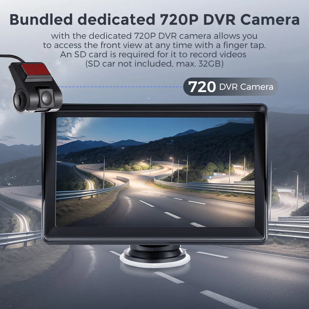 Autoradio Portable 7" Tactile CarPlay Android Auto - Bluetooth FM - Gearelec