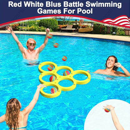 Jeu de Lancer pour Piscine – Set Familial avec Balles Flottantes (1+10 pcs)