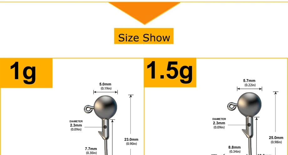 Tête Plombée Hameçon Pêche Jig Head 1g-28g Leurre Souple Carnassier Brochet Perche