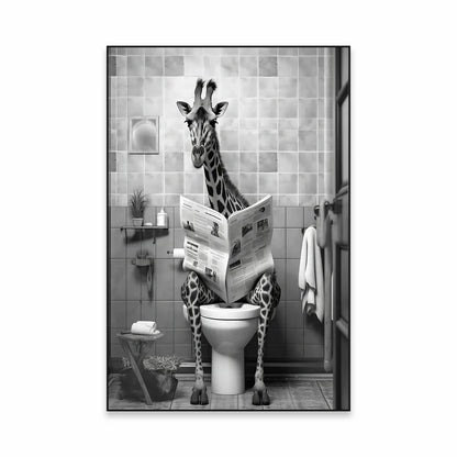 Affiche Humour Alpaga aux Toilettes 