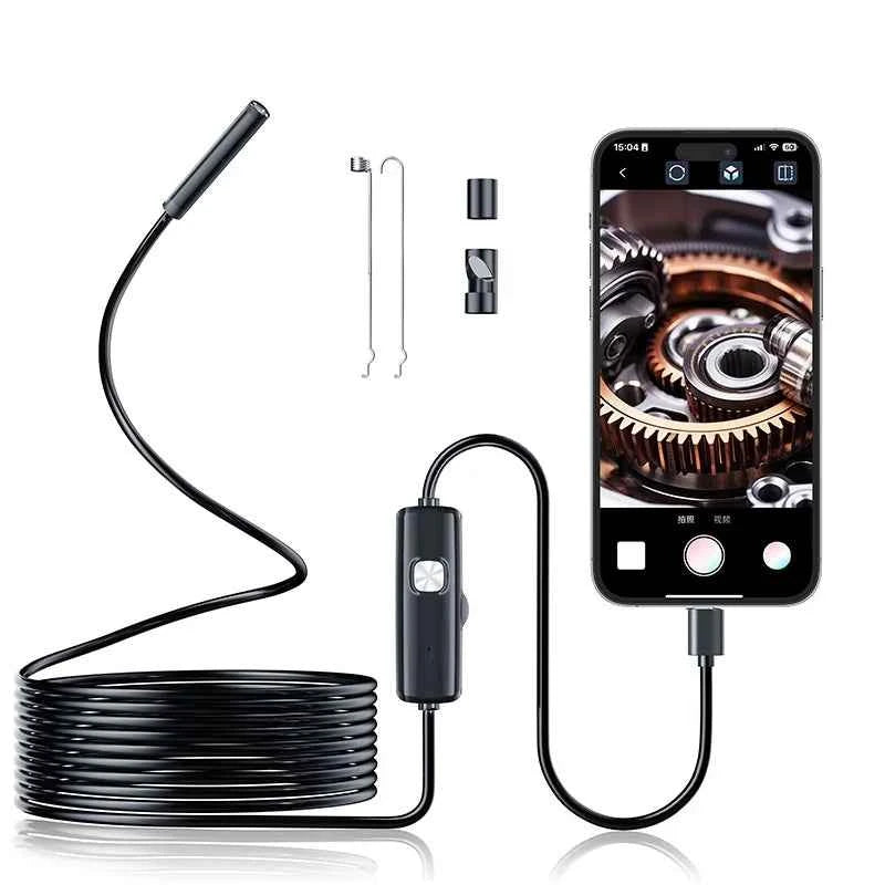 Caméra Endoscope USB Android – IP67, 6 LED, Flexible, Ø5.5mm ou 7mm