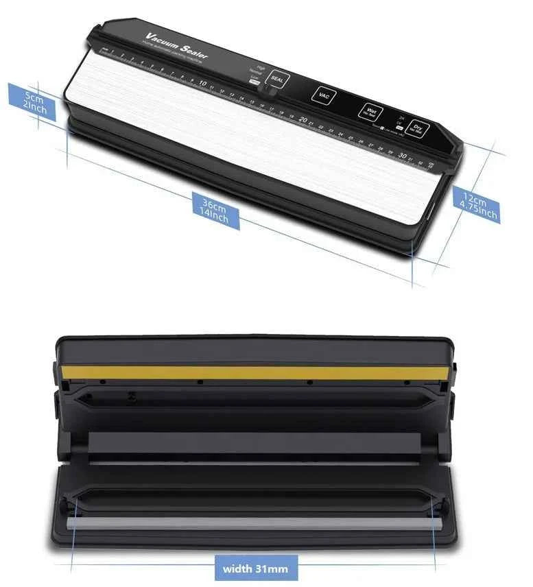 Machine Sous Vide Alimentaire Électrique Professionnelle - Double Pompe 7mm avec 15 Sacs de Conservation