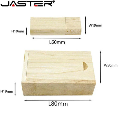 Clé USB en Bois Personnalisée – Logo Gratuit | 4 à 128 Go | Coffret Cadeau
