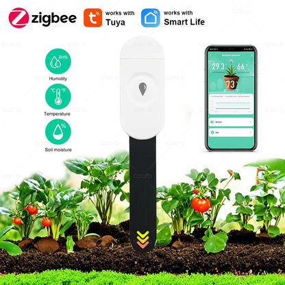 Capteur d'Humidité du Sol ZigBee Tuya – Température & Humidité | Jardin Connecté