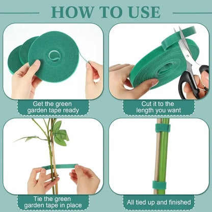 Attaches de jardin en nylon auto-agrippantes – Douces & Réutilisables | 2M à 40M, 7 couleurs