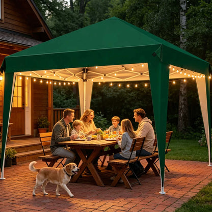 Kiosque Pliant Pop-Up 3x3 m – Toile Oxford 420D UPF 50+, Imperméable, Sac de Transport Inclus