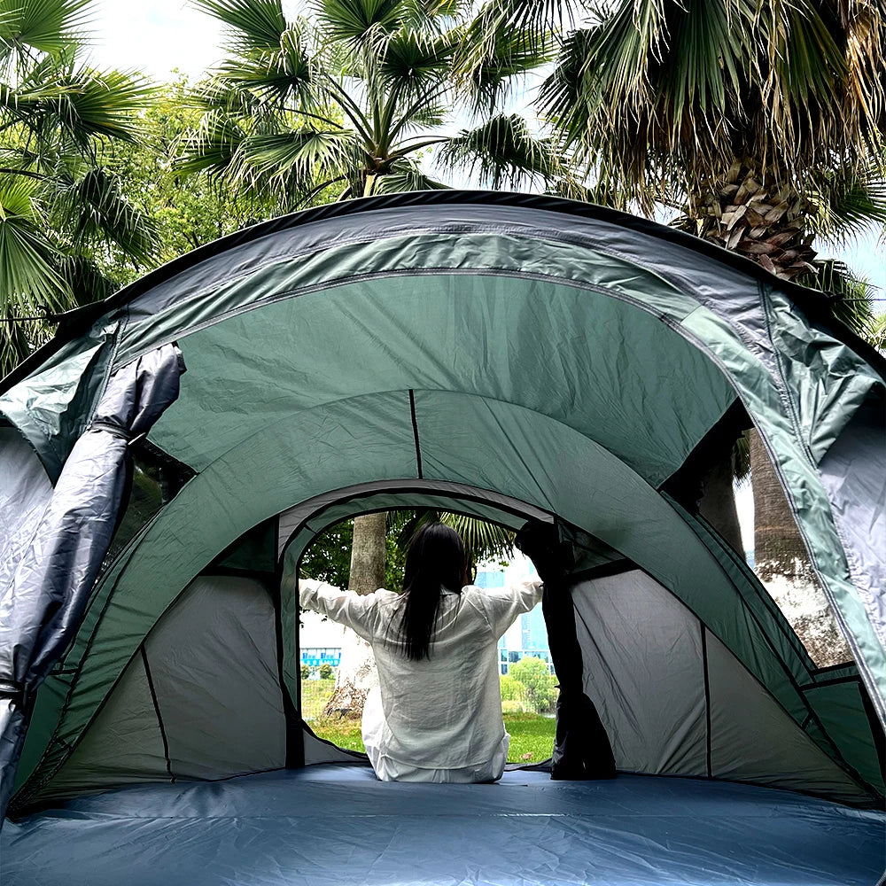 Camping en tente automatique pop-up 5-8 personnes - Ouverture instantanée 280x210cm