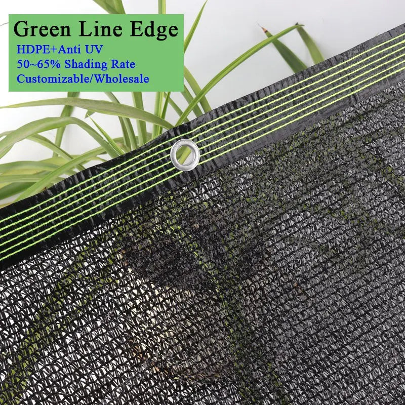 Filet d'Ombrage HDPE Noir 4/6/12PIN – Pare-Soleil Anti-UV 50~90% | Jardin, Serre, Pergola