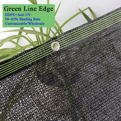 Filet d'Ombrage HDPE Noir 4/6/12PIN – Pare-Soleil Anti-UV 50~90% | Jardin, Serre, Pergola