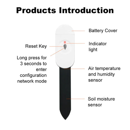 Capteur d'Humidité du Sol ZigBee Tuya – Température & Humidité | Jardin Connecté