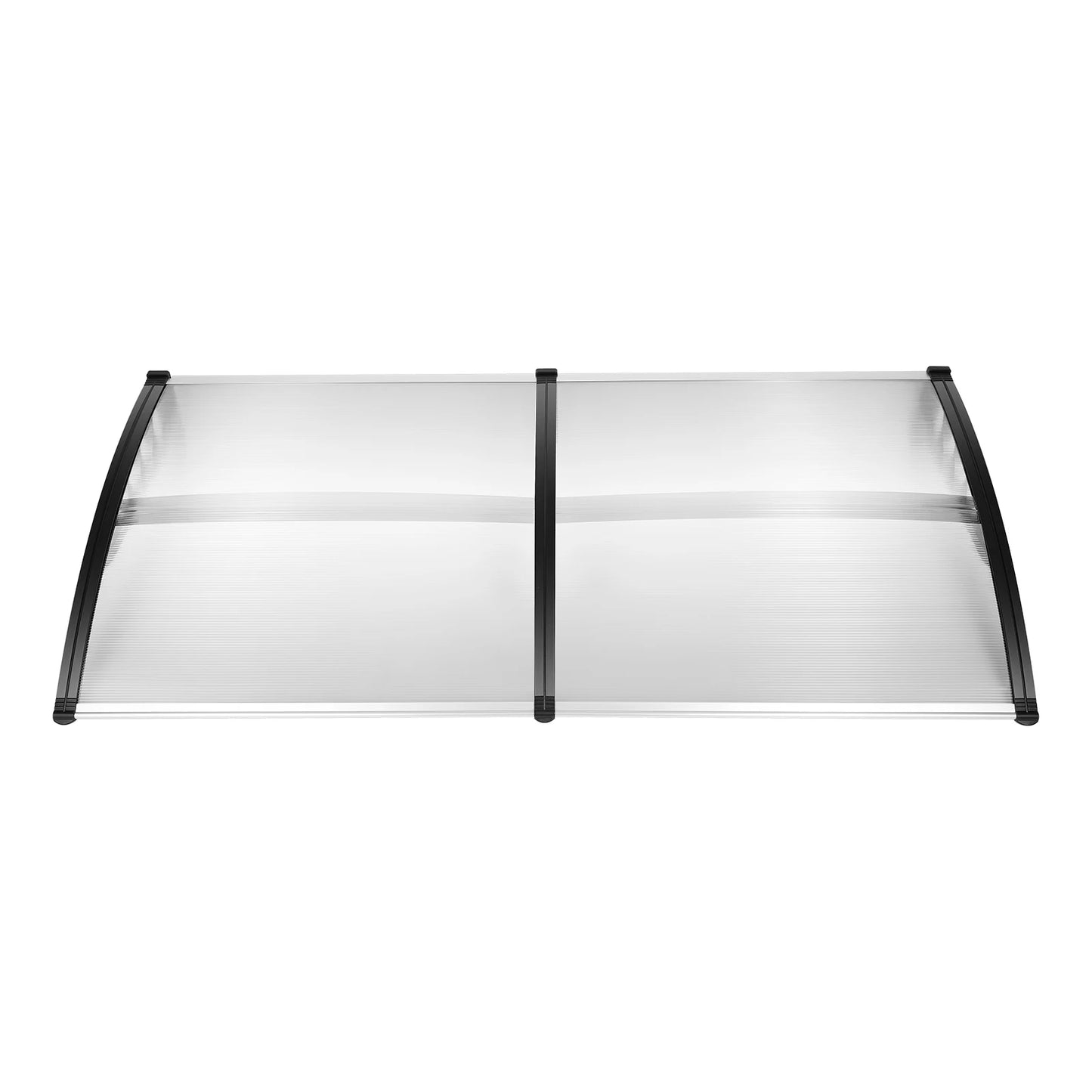 Auvent de Porte Transparent 200x90 cm – Abri Pluie Anti-UV, Polycarbonate, Sans Console Visible