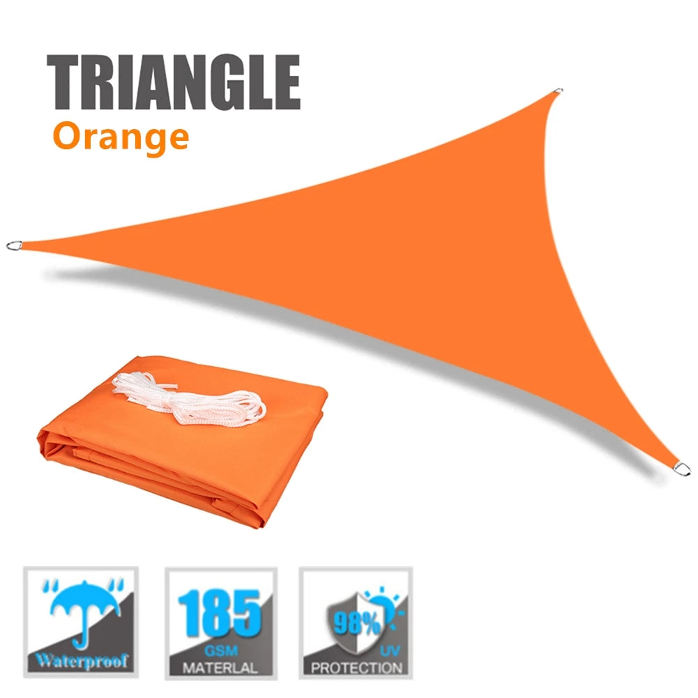 Voile d'Ombrage Triangulaire Imperméable Oxford – Anti-UV 98% | Terrasse, Jardin, Pergola